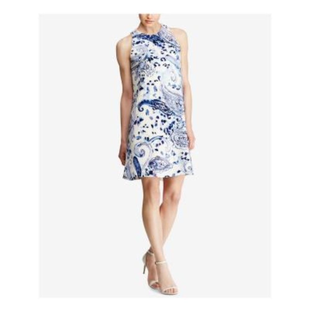 RALPH LAUREN  Blue Paisley Sleeveless dress size 4